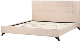 Béžová čalúnená posteľ 180 x 200 cm AMBASSADOR Beliani