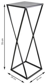 Stojan na kvety 70x24 čierna