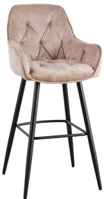Barová stolička Milano champagne velvet