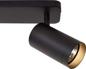 Moderné stropné svietidlo čierne 2-svetlové GU10 70mm - Jeana Luxe