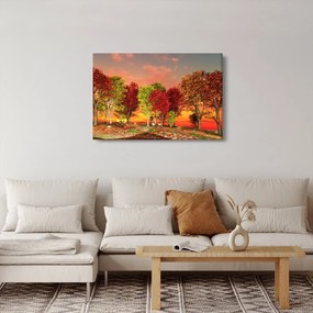 Obraz - Farebné stromy (90x60 cm)