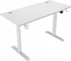 Elektrický výškovo nastaviteľný stôl 72 - 117 cm - biely Šírka: 60 cm | Dĺžka: 140 cm