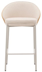 Béžová/vo svetloprírodnej farbe barová stolička (výška sedadla 65 cm) Eamy – Kave Home