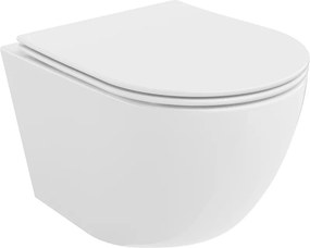 Mexen Lena wc misa Rimless s pomaly zatvárajúcim sa sedadlom slim, duroplast, biela lesk - 30220400