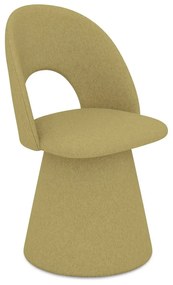 Čalúnené jedálenské kreslo v horčicovej farbe Kalo – Makamii