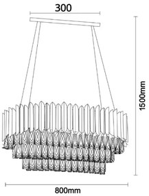 Brilagi - Závesný luster CARLOS na lanku 10xE14/40W/230V