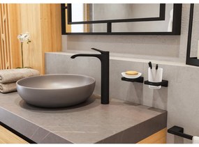 Hansgrohe AddStoris, nádobka na ústnu hygienu, matná čierna, HAN-41749670