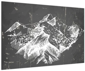 Obraz - Ilustrácie hôr (90x60 cm)