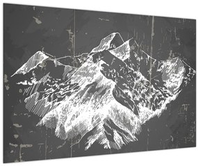 Obraz - Ilustrácie hôr (90x60 cm)