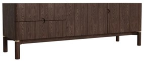 Tmavohnedý TV stolík v dekore duba 160x55 cm Arun – Unique Furniture