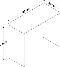 Pracovný stôl Hazam Walnut