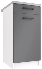 Kuchynská skrinka Belini spodná so zásuvkami 40 cm šedý mat s pracovnou doskou  TOR SDSZ1-40/1/WT/SR/0/B1
