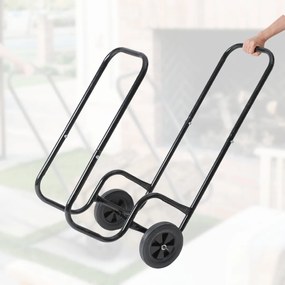 Vozík na palivové drevo AUREL, 56x45x105cm, čierna Gardebruk