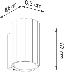 Nástenné svietidlo Karbon, 1x tmavobéžové hliníkové tienidlo, (10 cm)