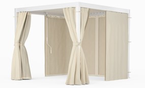 LuminaHaven Pergola 3x3 so závesmi a moskytiérou