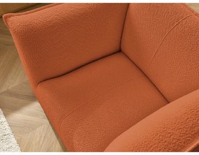 Oranžové kreslo z textílie buklé Giorgia – Bobochic Paris