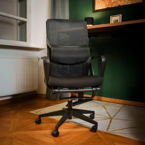 Ergonomická kancelárska stolička Liftor Orca, čierna