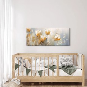 Obraz - Maľba tulipánov (120x50 cm)