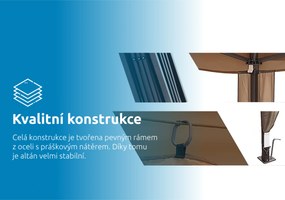 Marimex | Záhradný altánok Marimex Vista 3x3 m - hnedý | 10970572
