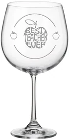 Dekorant Pohárik na víno pre učiteľku BEST TEACHER