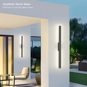 Brilagi - LED vonkajšie nástenné svietidlo LUNA LED/24W/230V 3000K IP65 antracit