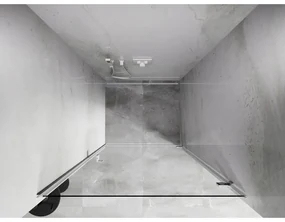 Mexen, Mexen Lunar-B pravé otočné sprchové dvere 70 cm, transparentné, biele - 832-070-000-20-00-P
