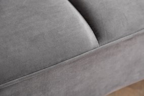 Rozkladacia pohovka BOUTIQUE 215 cm zamatová sivá