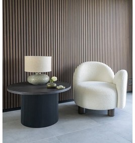 Tmavohnedý okrúhly konferenčný stolík v dekore topoľa ø 80 cm Boavista – House Nordic