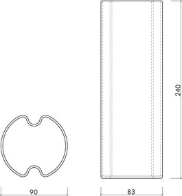 Sklenená ručne vyrobená váza (výška 24 cm) Tubu – noo.ma