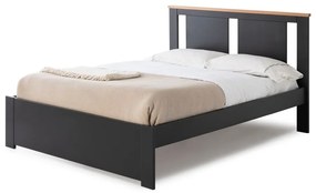 Tmavosivá dvojlôžková posteľ s roštom 140x190 cm Enara – Marckeric