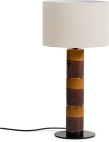 Stolová lampa s textilným tienidlom (výška 61,5 cm) Mavran – Kave Home