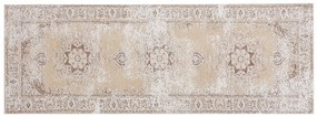 Bavlnený koberec 60 x 180 cm béžový ALMUS Beliani