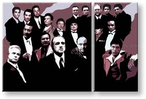 Ručne maľovaný POP Art obraz The MAFIA Family | rôzne rozmery