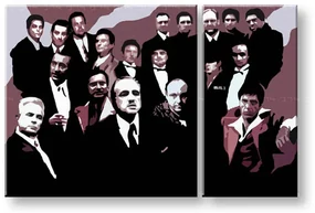 Ručne maľovaný POP Art obraz The MAFIA Family | rôzne rozmery