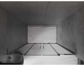 Mexen Velar L Duo, posuvné sprchové dvere do otvoru 140 cm, 8mm šedé sklo, grafit brúsený, 871-140-003-42-66