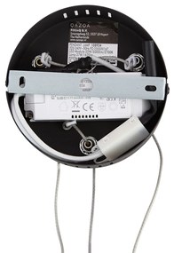 Dizajnové závesné svietidlo čierne okrúhle s 3-stupňovým stmievaním - Krisscross