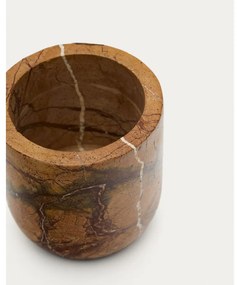 Mramorový téglik na zubné kefky v prírodnej farbe Spalsh – Kave Home