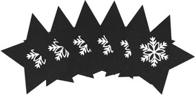 Vianočný obal na príbor Black Star 4 ks čierny