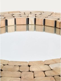 Nástenné zrkadlo s dreveným rámom ø 80 cm Eliptic – Kave Home