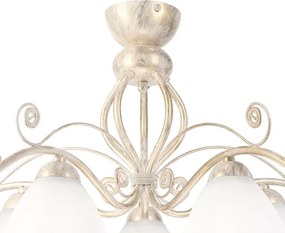 Brilagi - LED prisadený luster ANTICO 5xE27/60W/230V 3000K biela patina