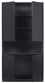 Čierna modulárna knižnica z borovicového dreva 228x210 cm Finca – WOOOD