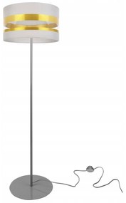 Stojacia lampa Intense Gold, 1x textilné tienidlo (výber zo 6 farieb), (výber z 3 farieb konštrukcie), (fi 35cm), o