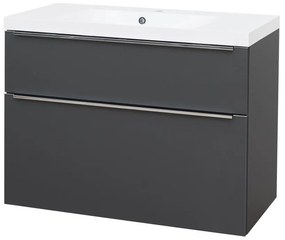 Mereo Mereo, Mailo, kúpeľňová skrinka s umývadlom z liateho mramoru 101 cm, chrómové madlo, MER-CN532M