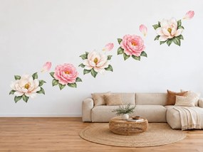 Magnolie a růžové kamélie arch 100 x 74 cm