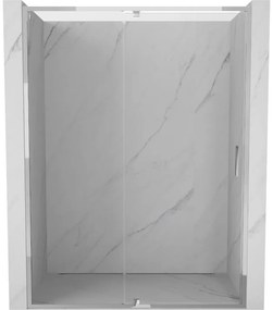 Mexen Exo, 1-krídlové dvere do otvoru 155x200 cm, 6mm číre sklo, chrómový profil, 819-155-000-01-00