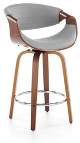 Barová stolička Hannah (sivá + orech). Vlastná spoľahlivá doprava až k Vám domov. 1092580