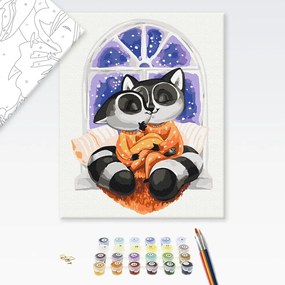 Maľovanie podľa čísiel pre deti láska mývalov