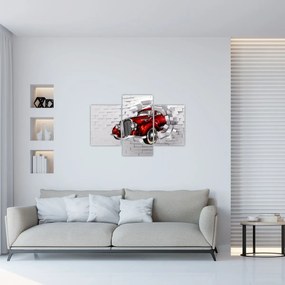 Obraz - Červené auto (90x60 cm)