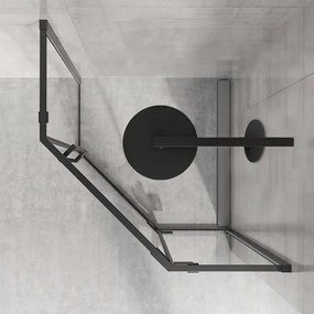 REA - Sprchový kút - DIAMANT čierny 90 x 90 cm