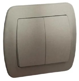 Dvojitý vypínač s podsvietením AW5L, satén